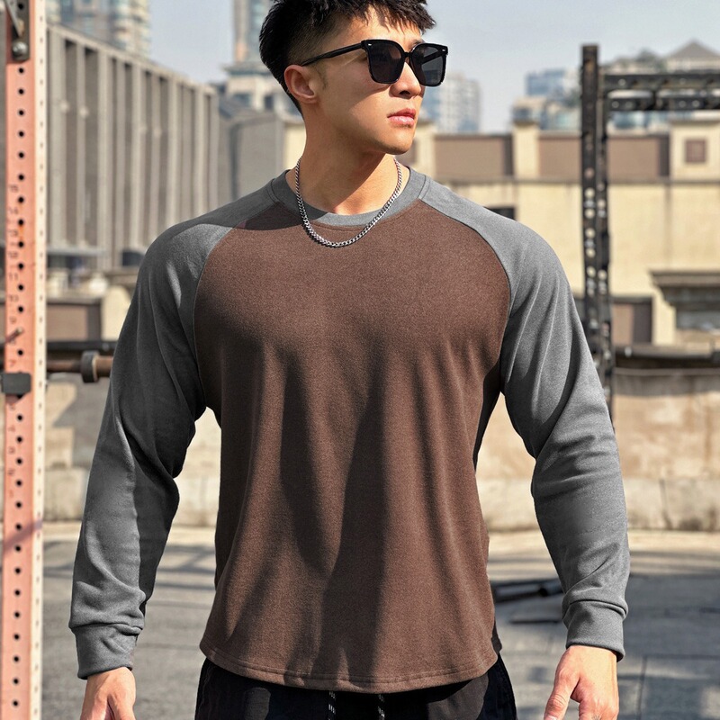 Muscle Fitness Brothers New Autumn Sports Pullover Double-Sided German Velvet European Size Bottoming Shirt Running Long Sleeve Dropshipping Muscle Fitness Brothers New Autumn Sports Pullover Double-Sided German Velvet European Size Bottoming Shirt Running Long Sleeve Dropshipping