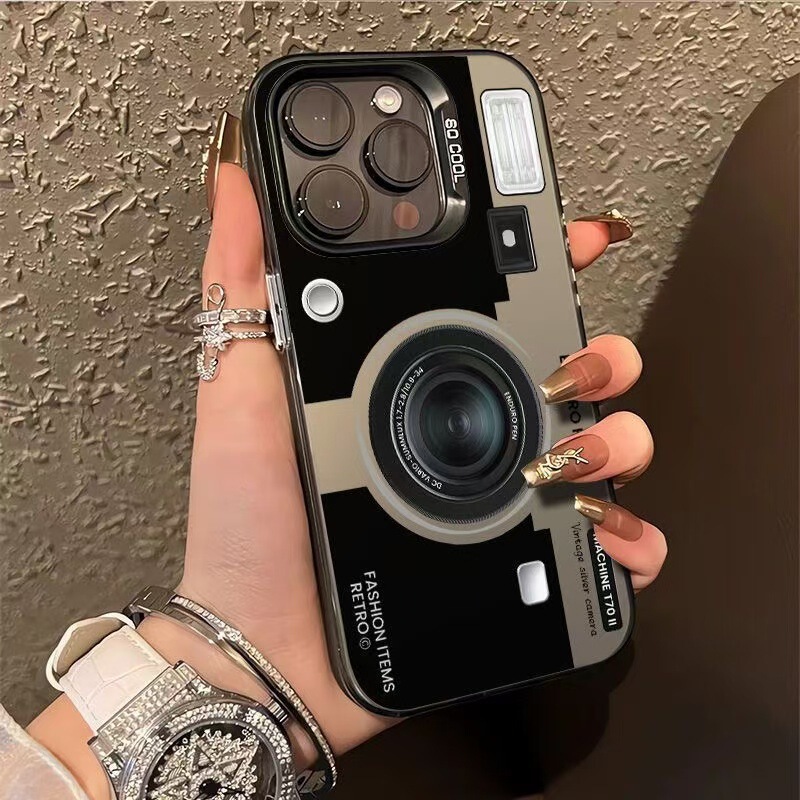 Creative Camera-Style Phone Case Suitable for Apple 16Pro, Iphone15Promax, New Model 14, Premium 17Air, Retro