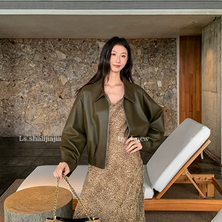 LS简约时尚百搭短款皮衣外套女广州十三行2026早秋新款女装23519#