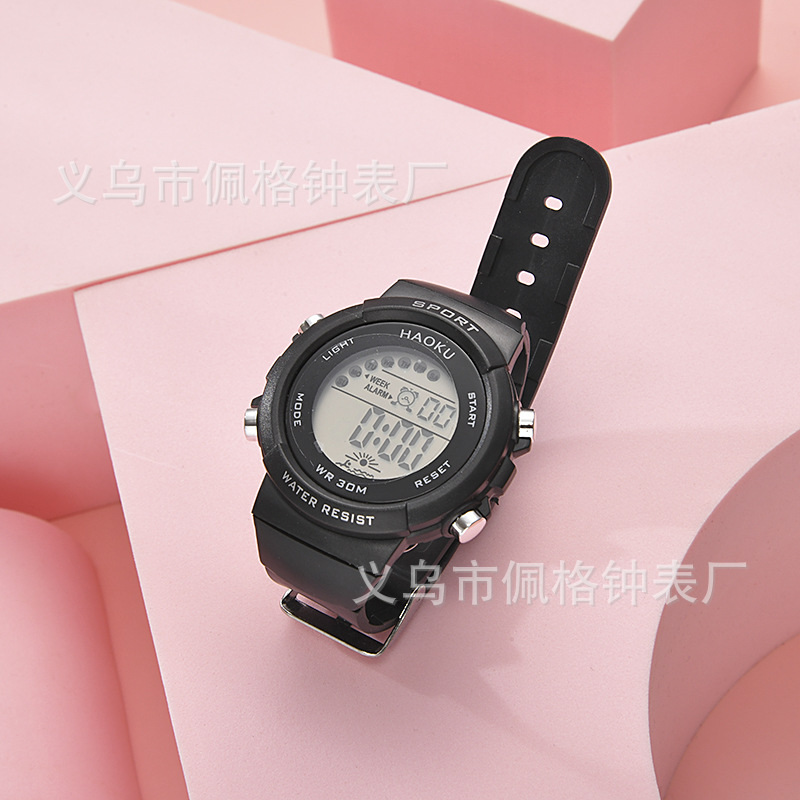 Ultra-Delgado Wang Yuan ins estilo coreano estilo simple unicornio reloj mujer estudiante multifunción deportes anti-reloj electrónico
