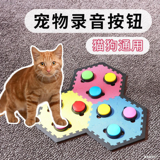 Pet Communication Button Cat Recording Talking Dog Voice Button Pet Dialogue Training Bell Button Toy