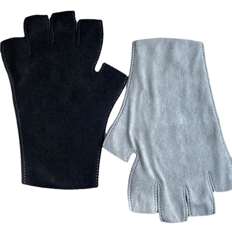 Desechables uñas medio dedo guantes de protección UV anti-luz anti-negro lámpara de uñas guantes sin dedos con cinta fija