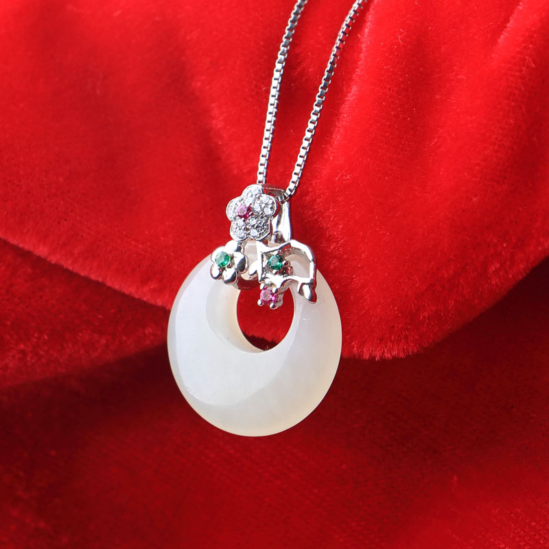 和田白玉吊坠0015