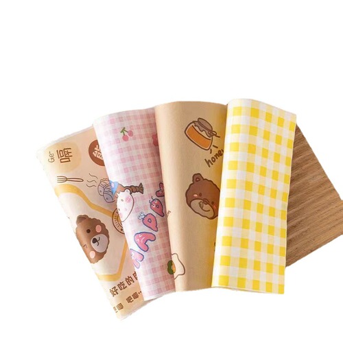 Sandwich packaging paper, oil-absorbent and oil-resistant, rice ball burger paper, laminated paper, bread oil wax paper, baking-grade oil paper
