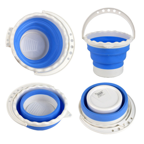 Silicone folding bucket for art painting multifunctional outdoor retractable small bucket paint brush bucket wholesale