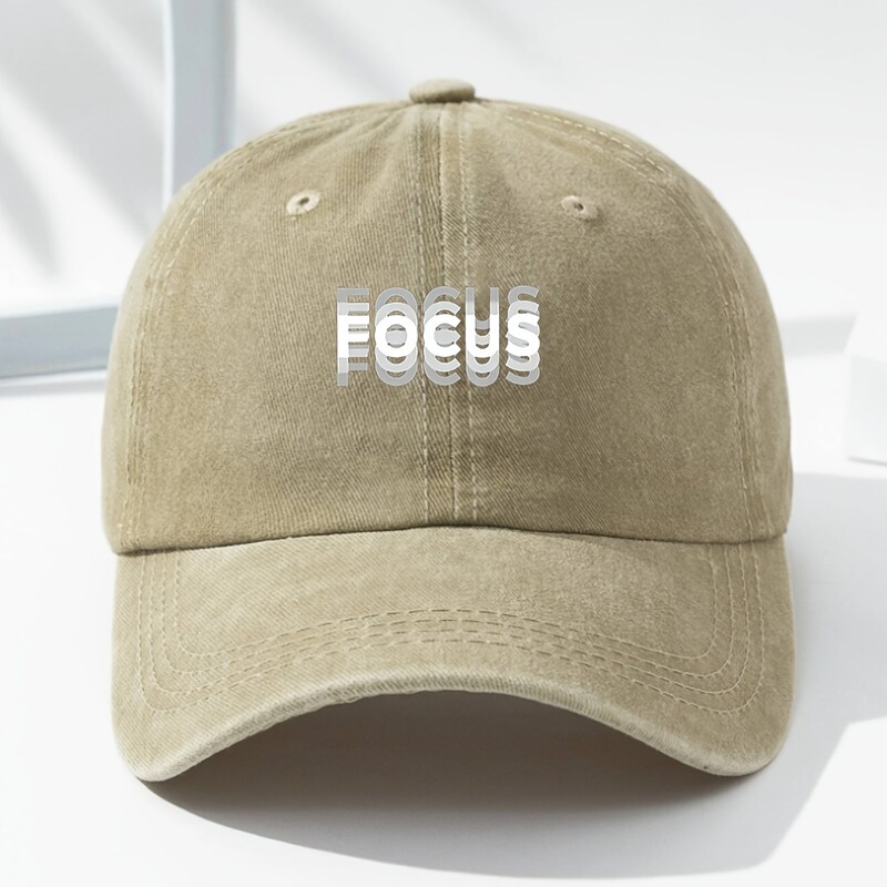 Focus Printed Adjustable Design Baseball Cap Suitable for Daily Leisure, Outdoor Sports and Travel.