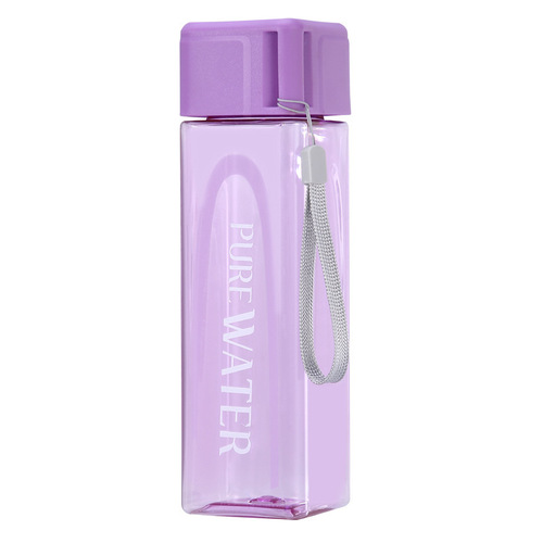 Carefully selected ins internet celebrity simple water cup plastic square cup portable and fall-resistant portable cup milk tea cup transparent water cup