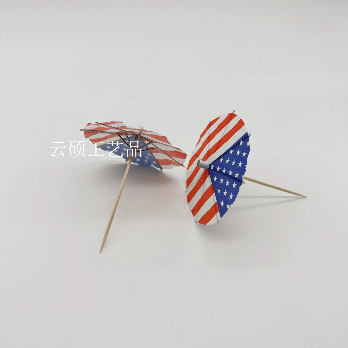 Американский флаг зубочистка зонтик в наличии бумажный зонтик палка маленький зонтик палка цветок бумажный зонтик палка Фруктовая тарелка напиток украшение винная палочка