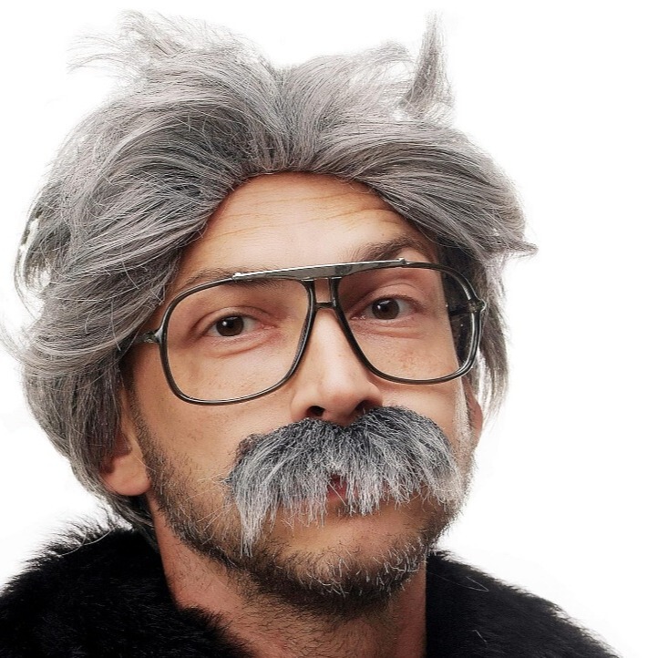Amazon cross-border old man wig for 100-day celebration, old man bald head wig, beggar wig for costume play