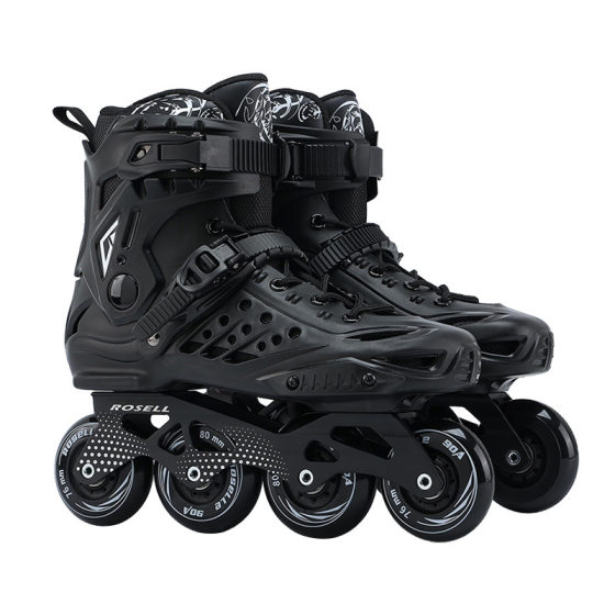 Luoshen RS9 skates adult straight row pu wheel men's and women's roller skates beginner college students adult fancy flat shoes