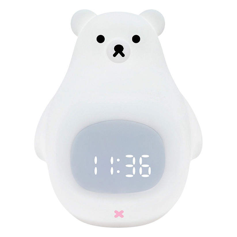 Lámpara de Ambiente y Despertador de Oso Polar, Recargable, Reloj Digital, Regalo Creativo y Decorativo, Transfronterizo