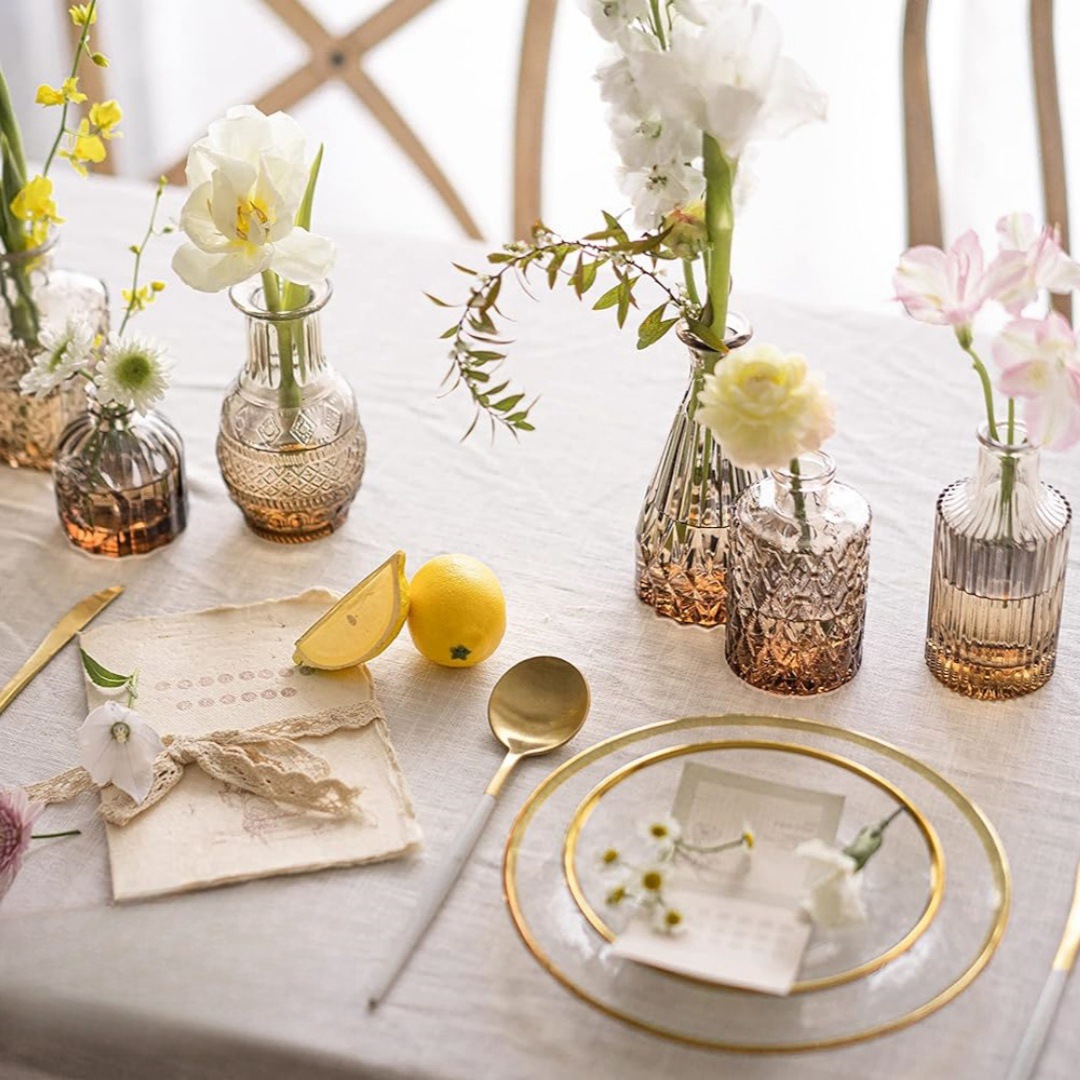 Fábrica a medida de vasos de vidrio europeos en el viento de alto valor de decoración de escritorio botella de fragancia pequeña botella de alta calidad