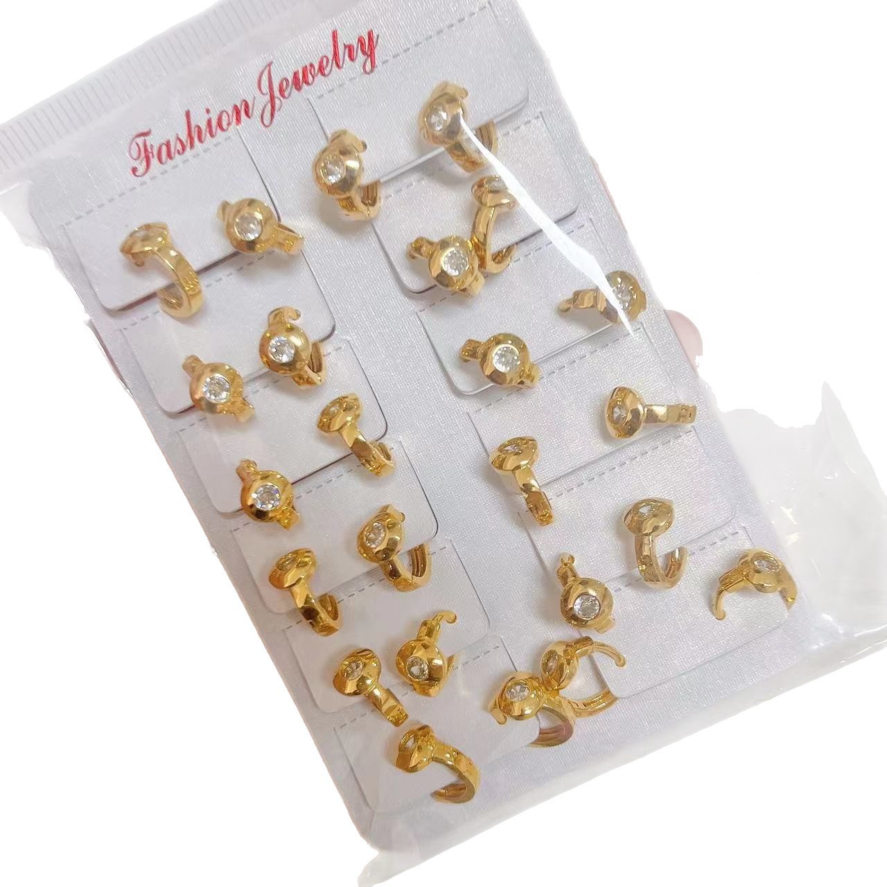 pendientes transfronterizos aretes de diamantes redondos de diamantes de lujo ligero para mujeres aretes de aretes de zircón aretes de aretes