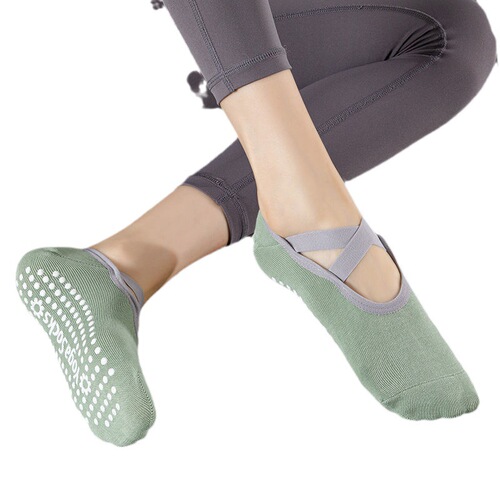 Professional yoga socks for women, non-slip Pilates beginners indoor special spring and autumn floor sports fitness dance socks