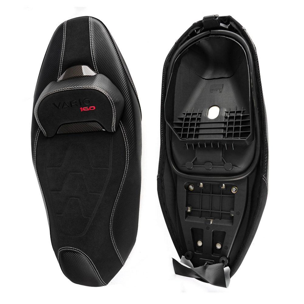 Suitable for Honda Vario160 Modified Motorcycle Seat Cushion Pu Leather Waterproof Anti-Slip Mat Click160 Seat Cover