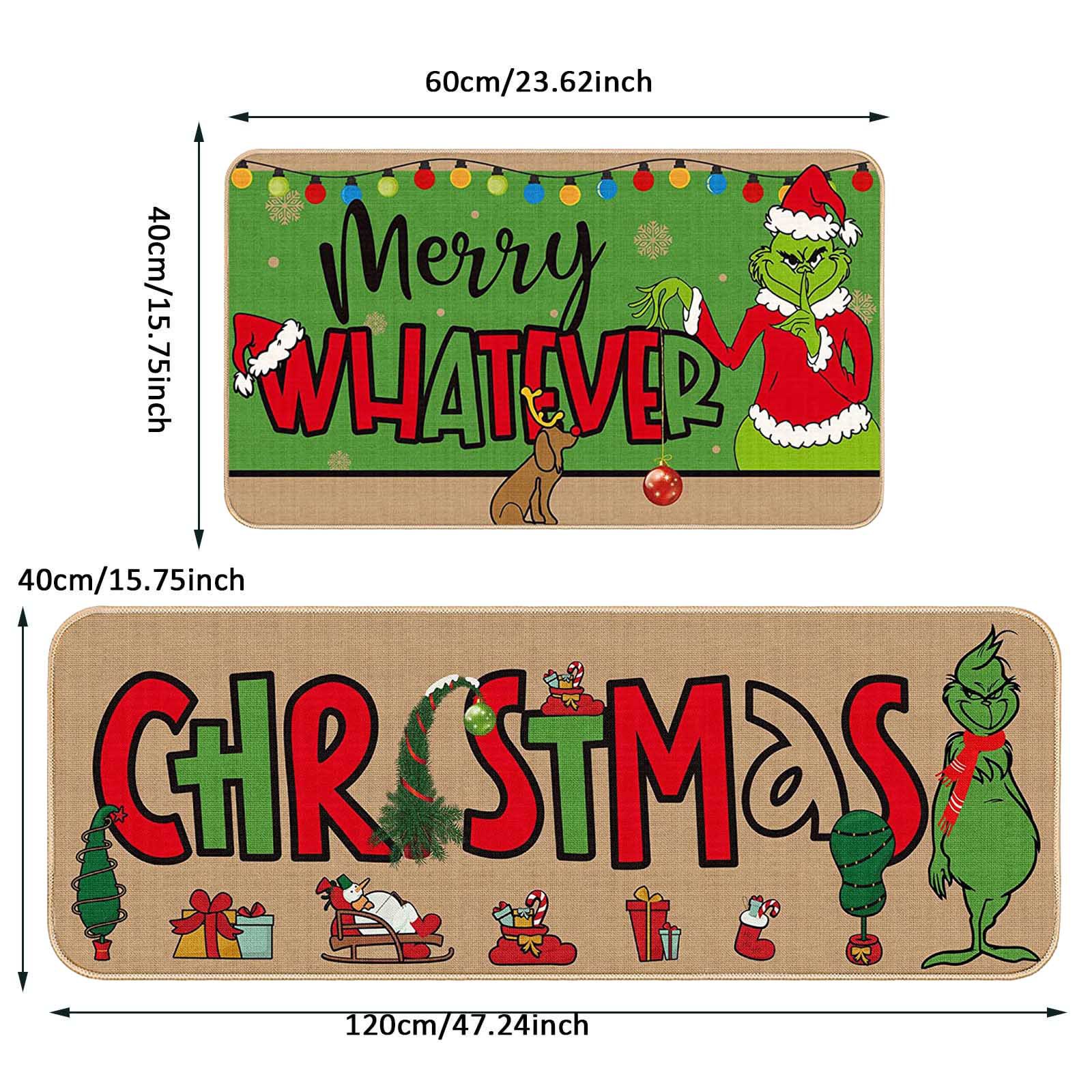 Greenwich estera de la cocina alfombra del piso transfronteriza alfombra de Navidad de vacaciones estera de la puerta de payaso verde estera del pie