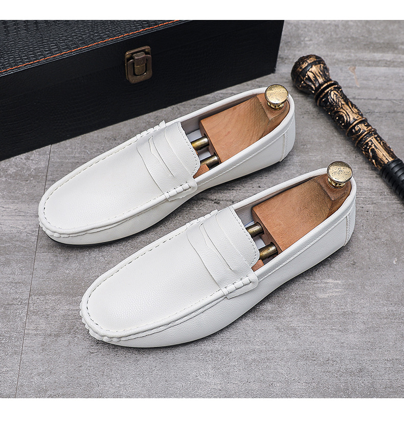 Men's casual leather shoes Soft soft soled shoes men's foot casual loafers_voghion.com