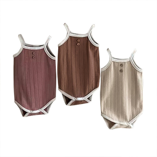 Baby sling jumpsuit summer clothes for men and women baby summer triangle crawl suit baby thin vest vest bag fart suit