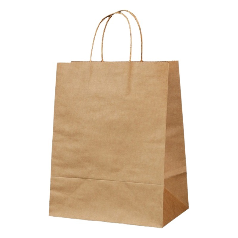 Bolsas de papel kraft para embalaje, bolsas de papel de regalo coloridas para centros comerciales, bolsas de papel para llevar postres y té con leche, personalización del fabricante
