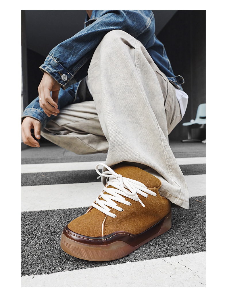 Herren Freizeitschuhe Mit Dicker Sohle Und Plateau Absatz_voghion.com