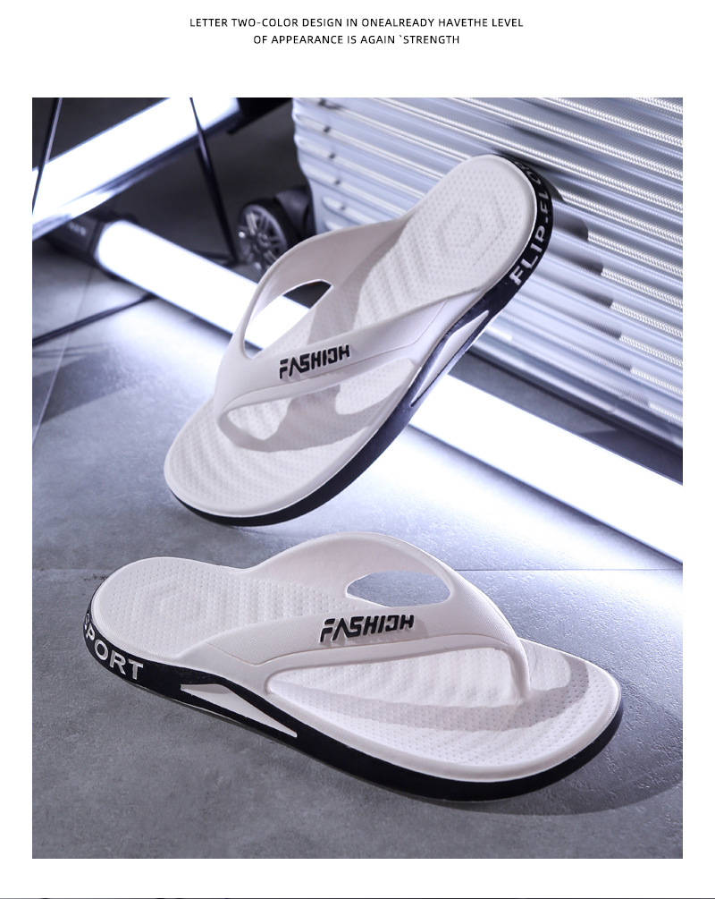 Men's Flip-flops For Summer Beach, Durable Non-slip Sandals_voghion.com