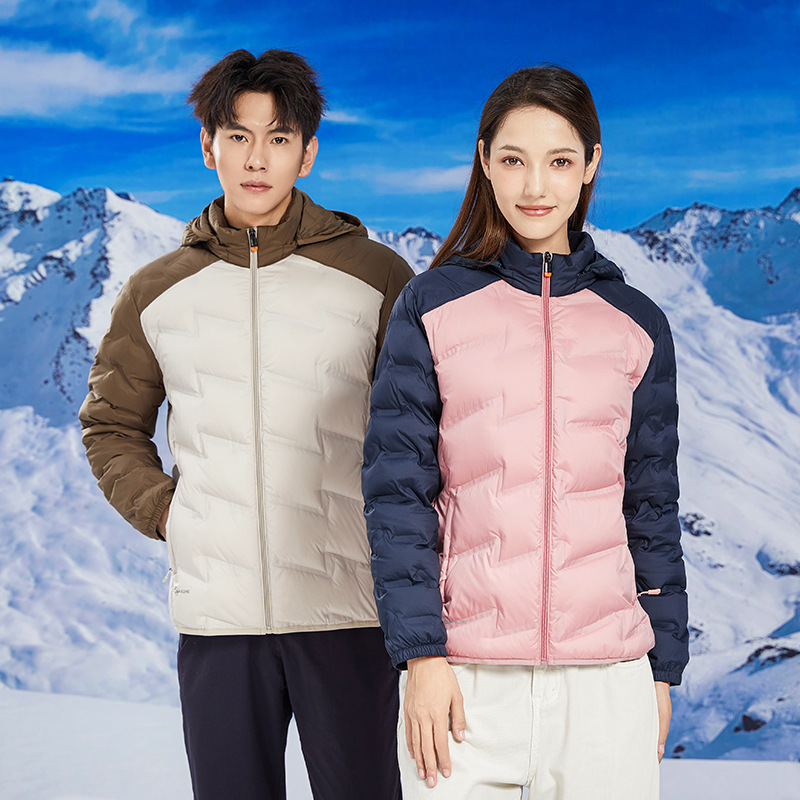 Chaqueta de plumón de mujer japonesa y coreana simple chaqueta de chaqueta de plumón corta ligera una lotería