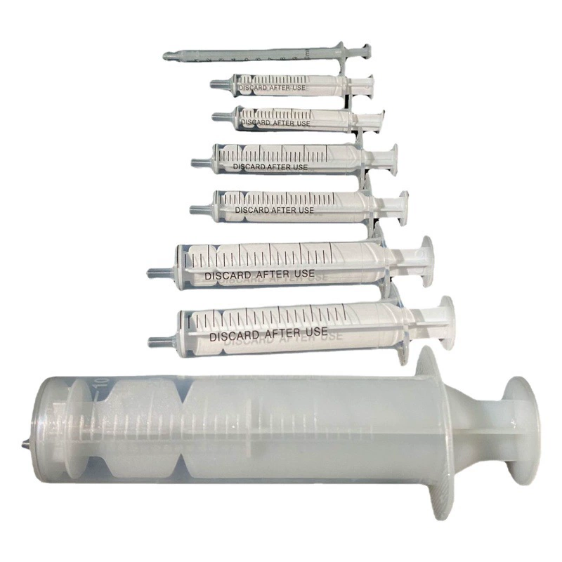 Оптовый двухкомпонентный одноразовый шприц без клея для промышленного дозирования, пластиковый шприц 1 мл