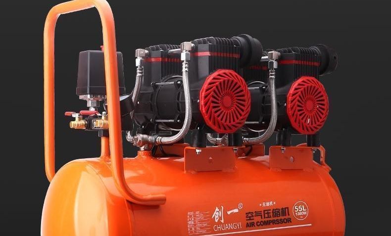 Air Compressor Pump 220V Woodworking Spray Paint Air Pump Oil-Free Silent Small Auto Repair Air Compressor