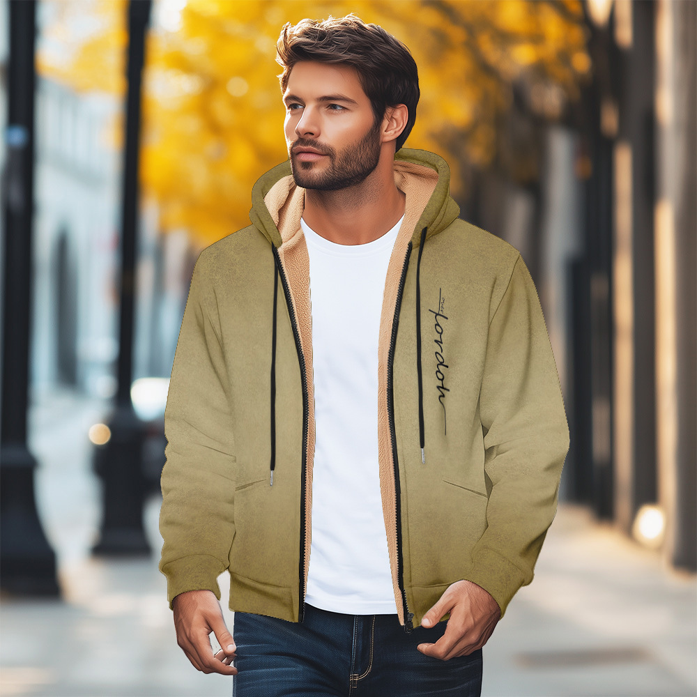 Chaqueta de manga larga de todo fósforo de moda clásica simple, casual diario, cómodo suéter con capucha con cremallera MF12