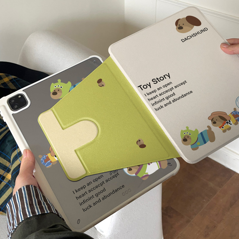 Toy Story puppy-themed protective case for Apple iPad Air 5/6, rotatable double-sided cute mini model Toy Story puppy-themed protective case for Apple iPad Air 5/6, rotatable double-sided cute mini model