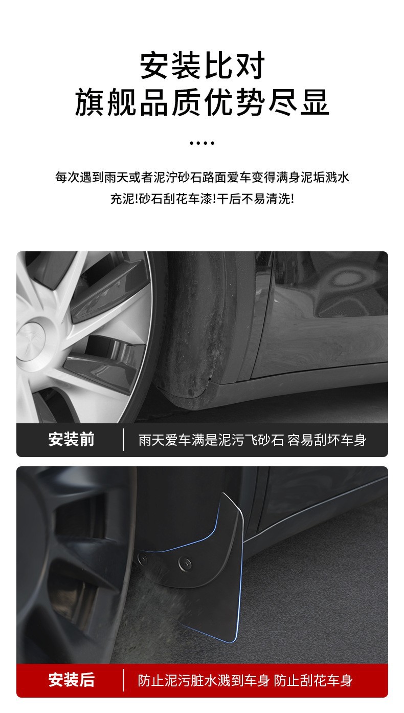 Suitable for Replacing Tesla Fenders Modely/3/Yl Fenders, No-Drill Invisible Version Fender Covers Wholesale