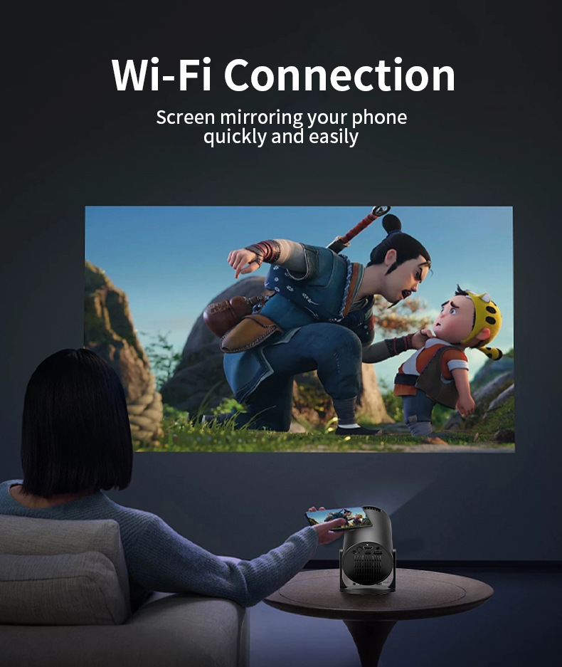 M5PRO Sınır Ötesi Yeni Ürün Ev Tipi Mikro Taşınabilir Mini Projektör HD Ev Kablosuz Kablolu Kompakt Telefon