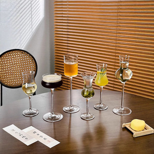Tea House Wine Tasting Cup Goblet Fragrant Cup National Tide Cold Tea Cup New Chinese Style Cold Tea Cup Glass