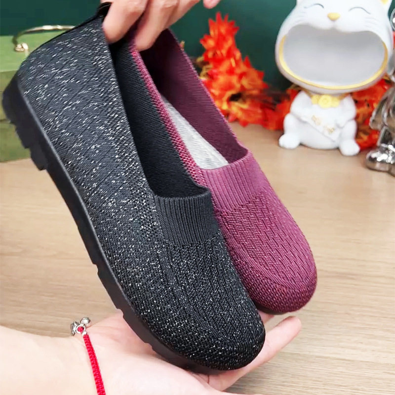 Giày lười nữ vải bạt mũi tròn đế bệt thoáng khí — Giày vải nữ N3 - màu tím, Giày vải nữ N3 - màu xanh lá, Giày vải nữ N3 - màu xám, Giày vải nữ N3 - màu đen chi tiết 13