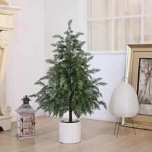 0.9米绿色嫩叶小型圣诞树节日家居装饰摆件