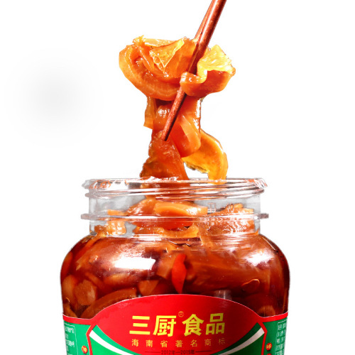 Three Kitchen Crispy Vegetables 450g Zhanjiang Sauce Crispy Radish Dried Food Sauce Pickled Vegetables Pickled Vegetables Sauce Crispy Cucumber