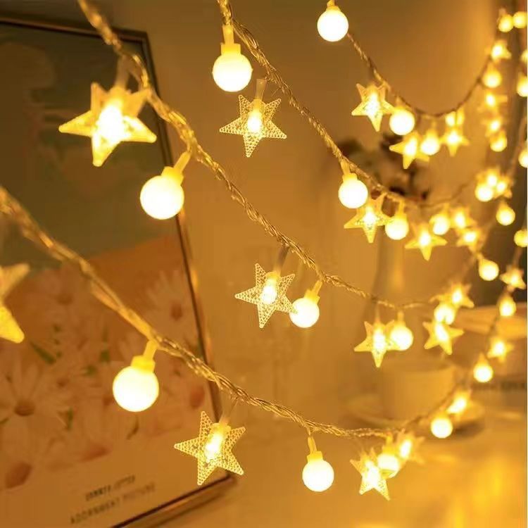 다섯개의 별과 유백색 정원 공 폭발