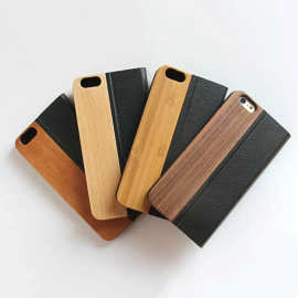 新款实木手机壳适用iPhone15翻盖式木纹木质手机壳苹果保护壳防摔