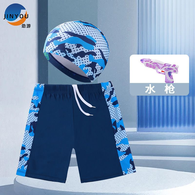 Jinju trajes de baño para niños, pantalones de baño para niños, pantalones de baño para niños, pantalones de baño para niños, pantalones de baño para gorras, fábrica de comercio de ángulo plano