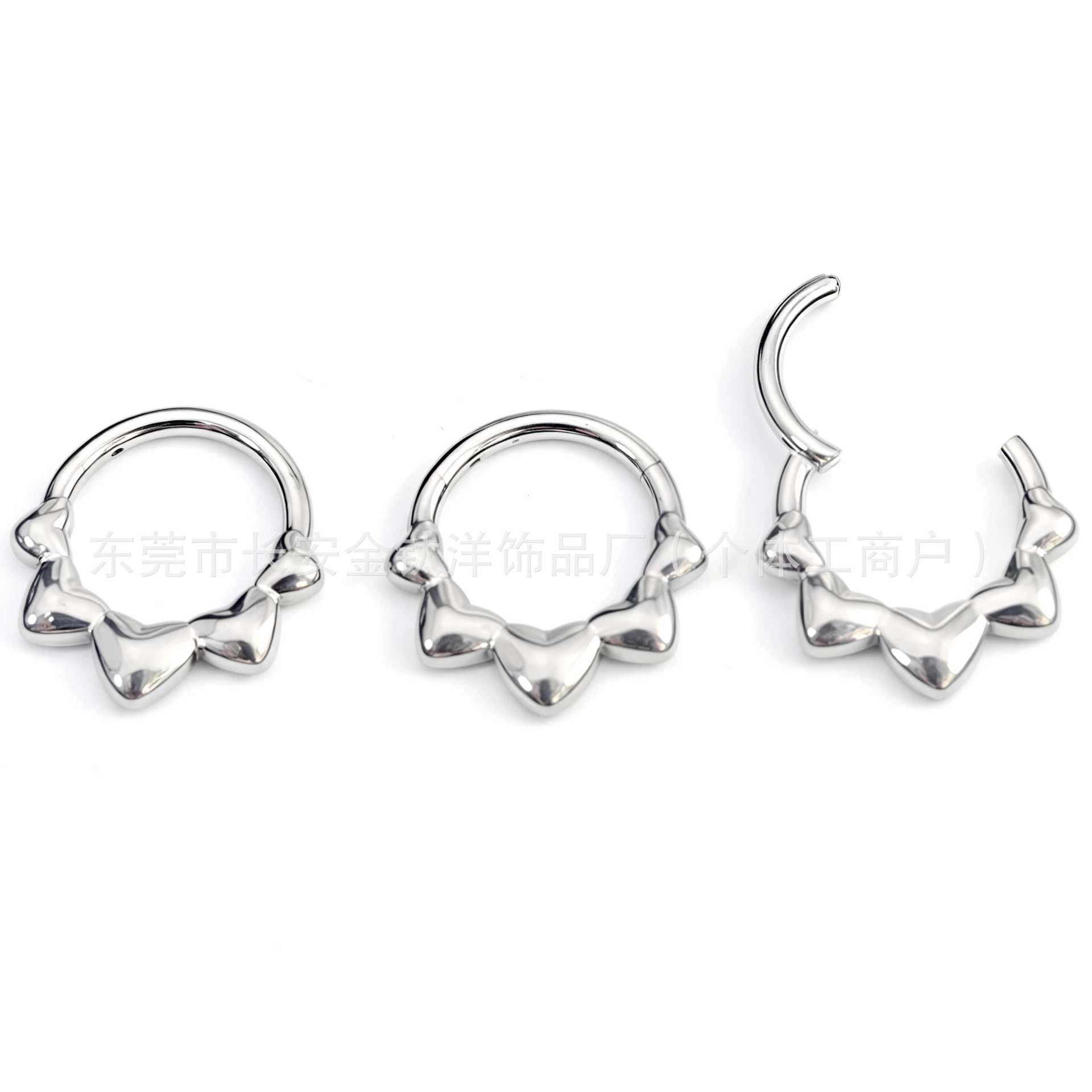 Pointed titanium steel lip stud product view