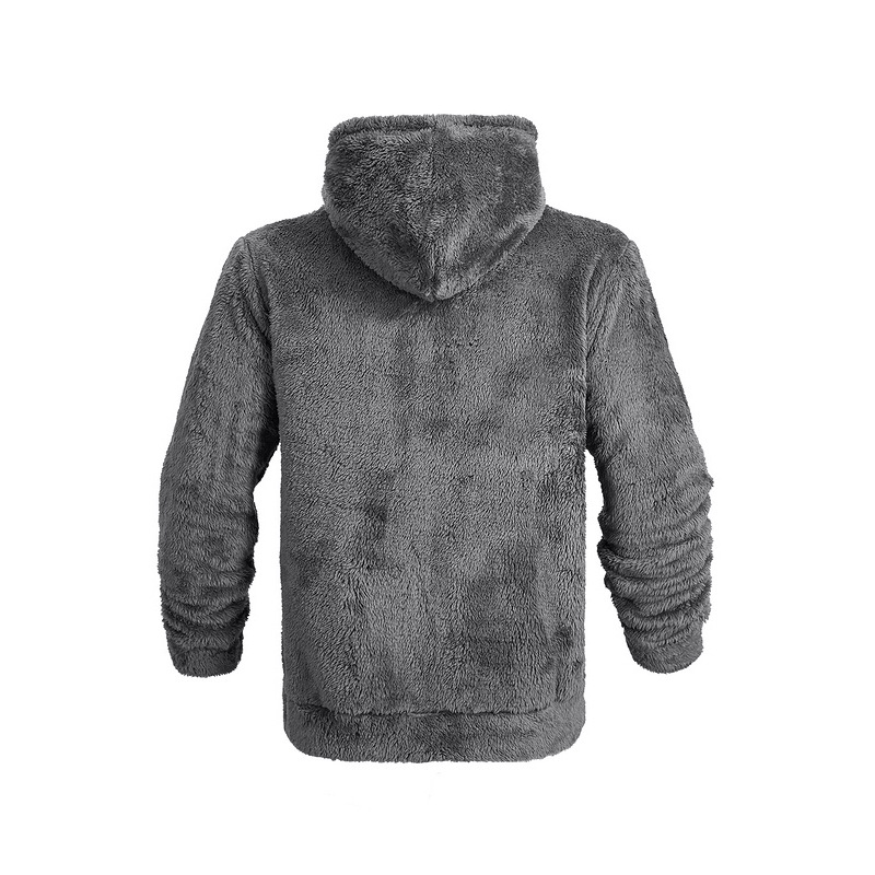 Herren Kapuzenstrickjacke Aus Doppelseitigem Samt Mit Reißverschluss_voghion.com