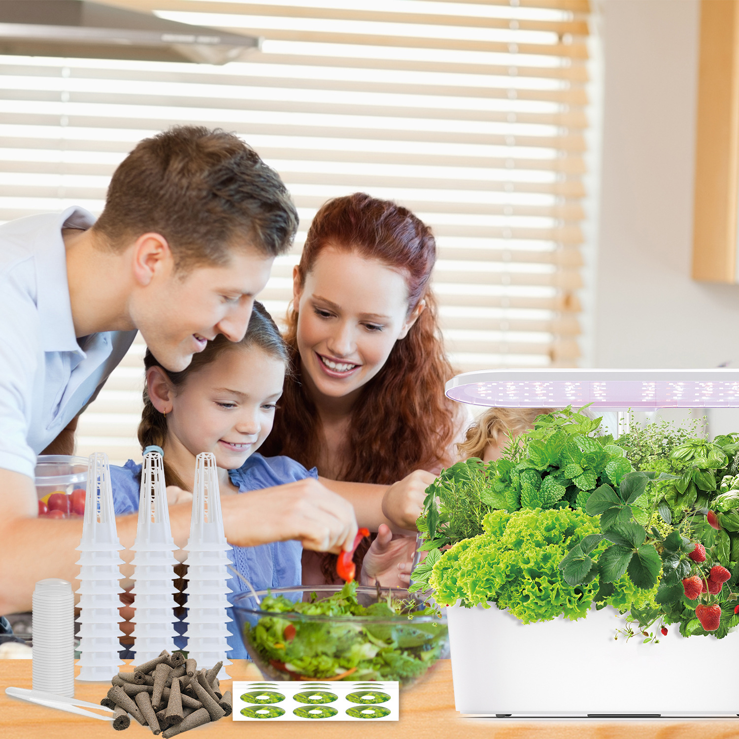 Soilless Cultivo de siembra sustrato traje bloque plantación cesta balcón interior hidropónico accesorios combinación traje al por mayor