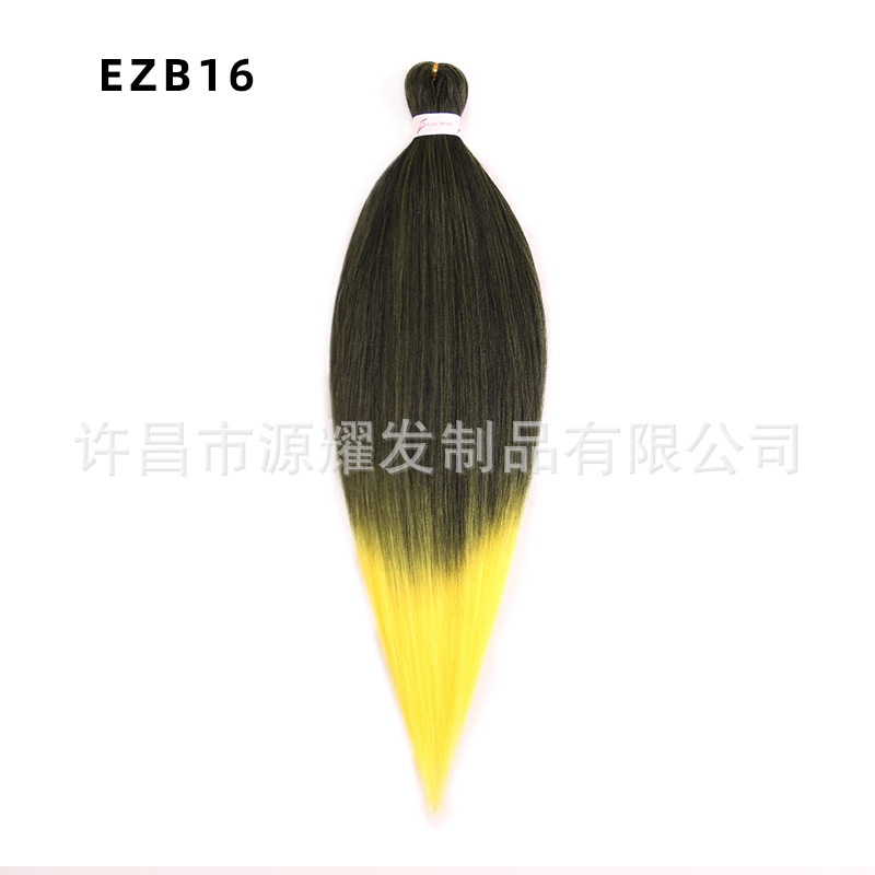 Peluca EZ cabello esponjoso y suave de fibra química trenza grande 26 pulgadas 90g pvc bicolor retardante de llama seda de baja temperatura trenza grande