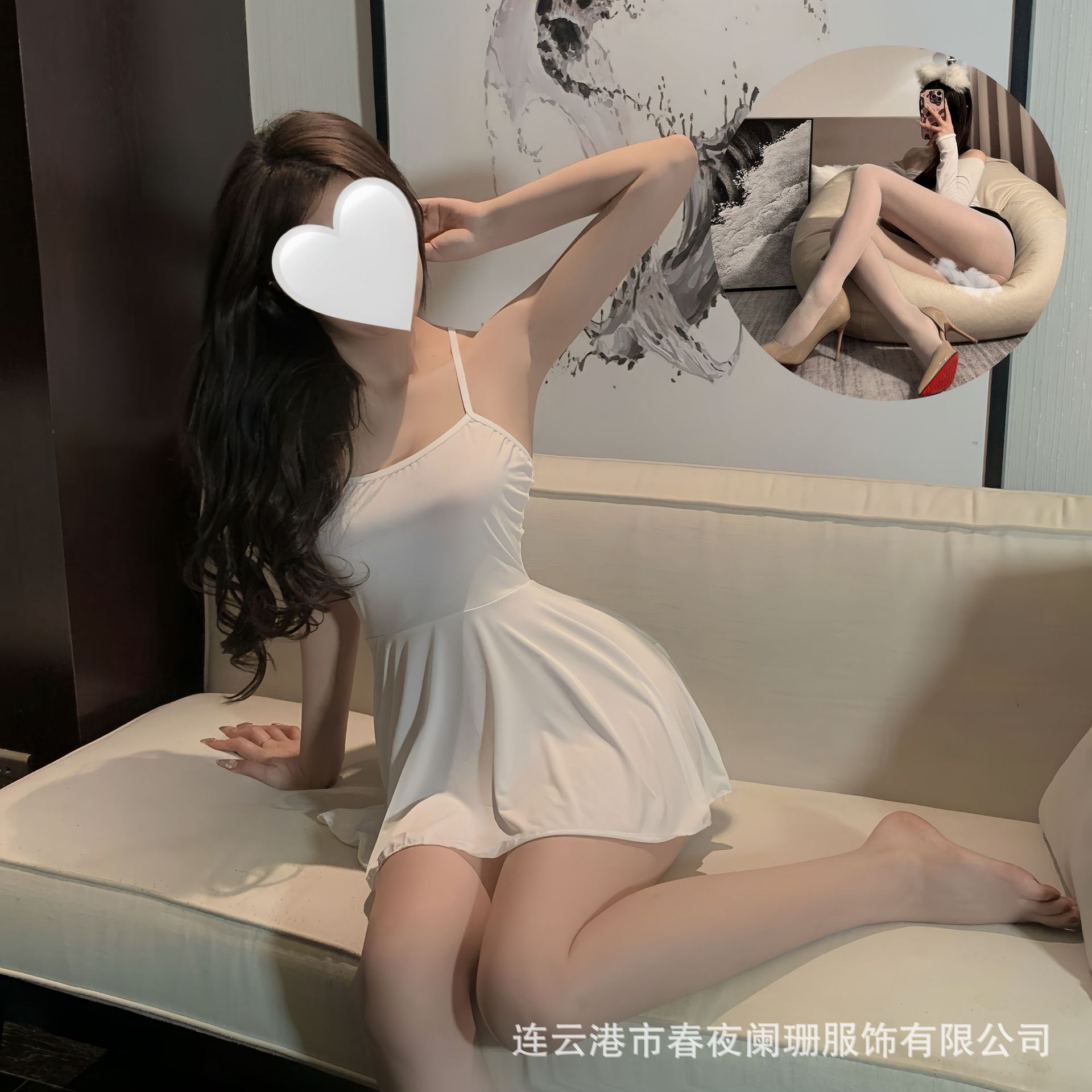 흰색 + 흰색 오픈 양말