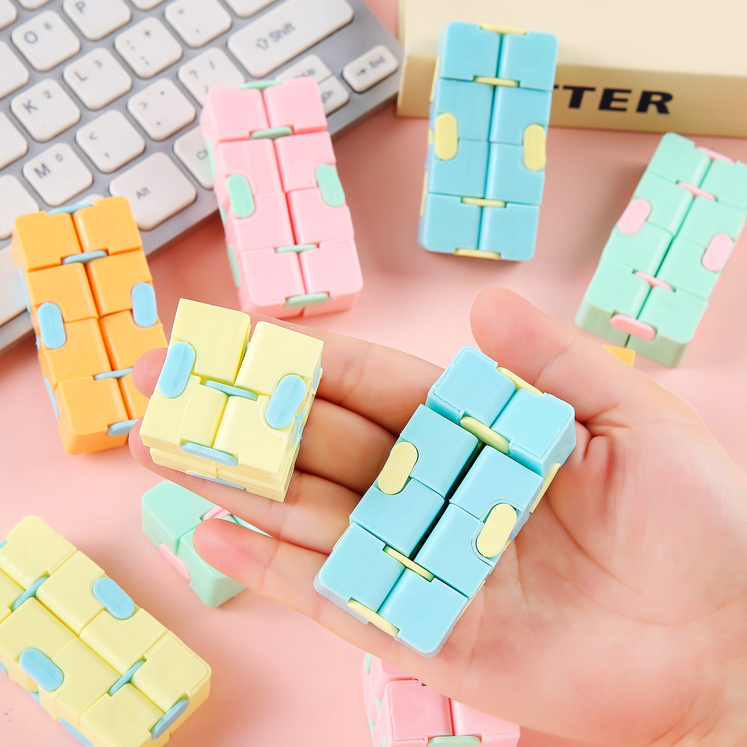 Infinite Magic Cube Stress Relief Gadget Pocket Cube Macaron Pocket Flip Cube Stress Relief Mini Pocket Cube