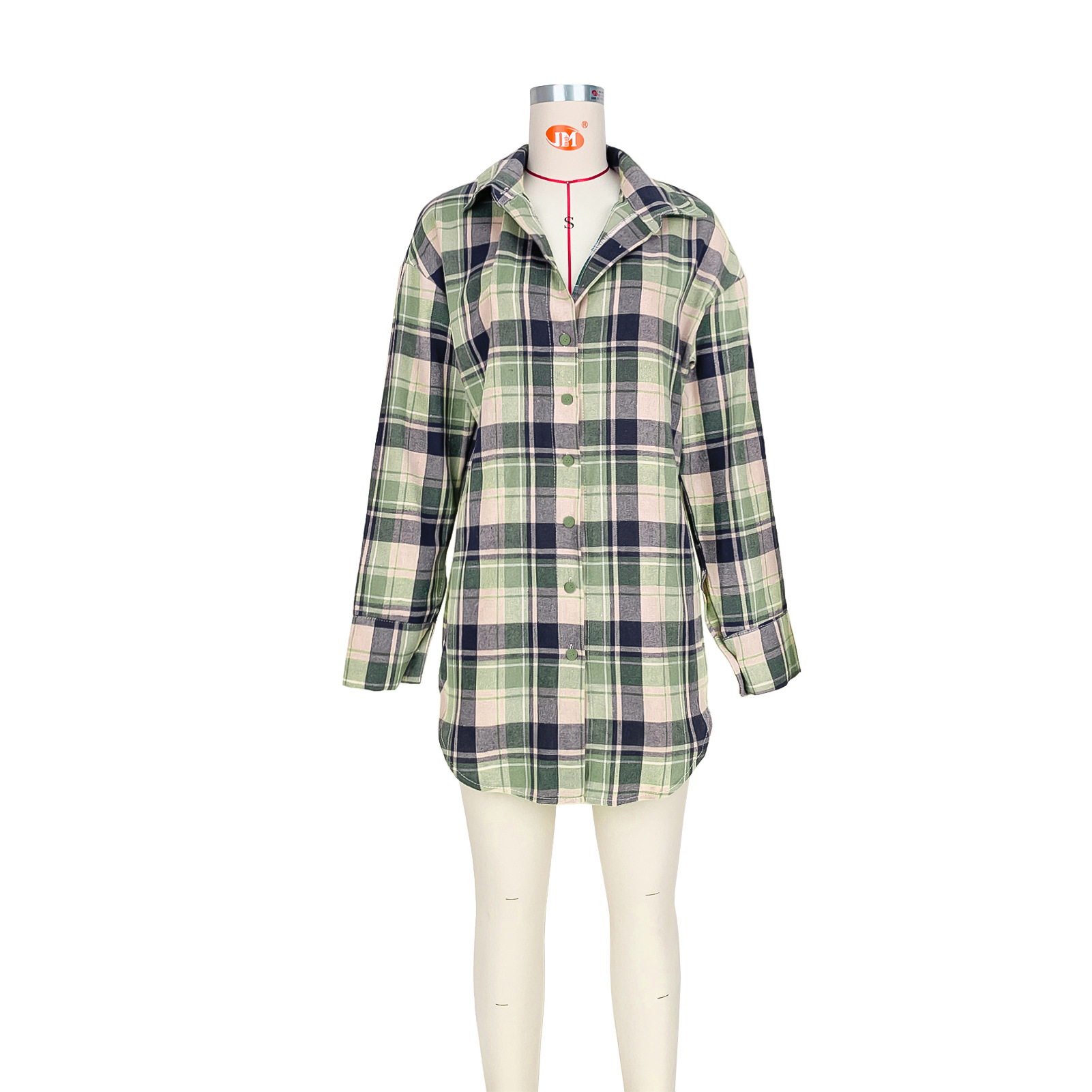 Women Clothing Comfortable Cotton Plaid Coat Shirt Dress 7 Women Clothing Comfortable Cotton Plaid Coat Shirt Dress