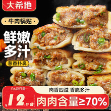 大希地牛肉锅贴煎饺空气炸锅儿童早餐半成品食材速食拇指生煎包