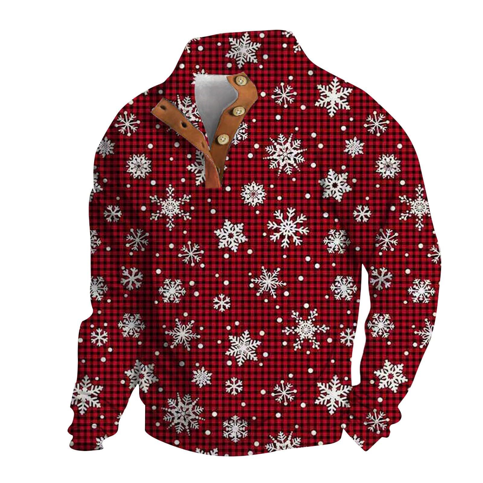 2025跨境外贸新款亚马逊速卖通潮流时尚圣诞节圣诞3D印花四扣卫衣