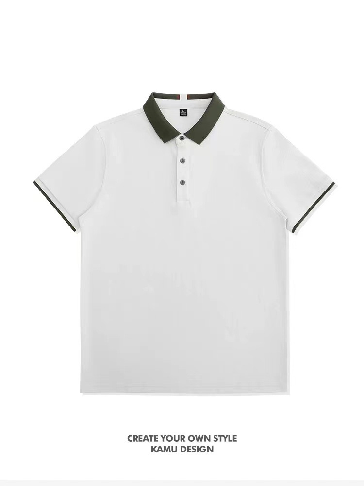 Hombre de verano personalizado bordado impresión nueva polo de tapa de alta gama camiseta casual de negocios camiseta de manga corta chaqueta