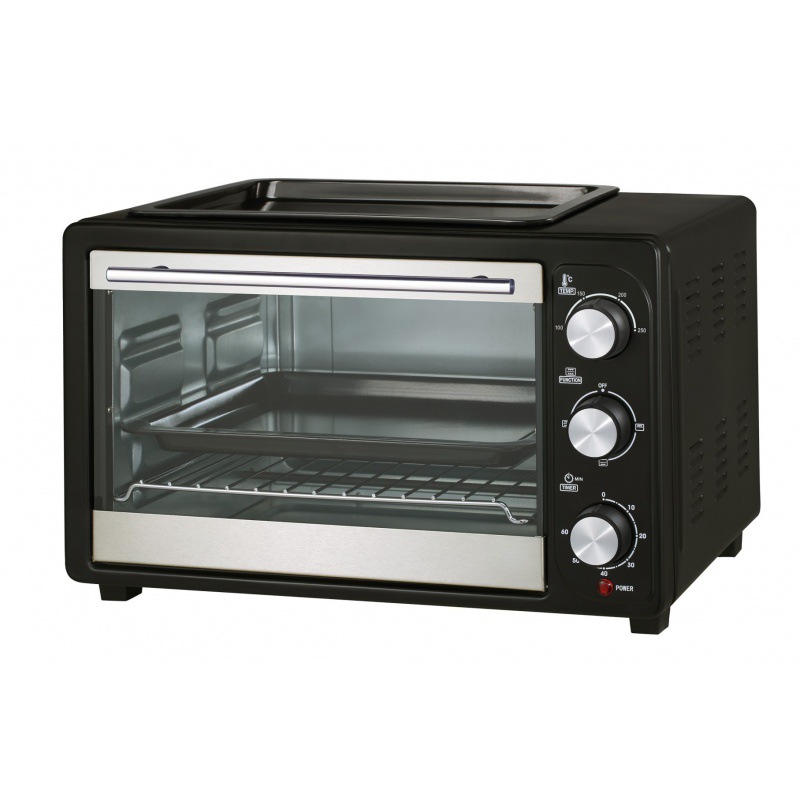 20L30L superior negro de alta calidad automático multi-función visual sin aceite para hornear Horno de convección casa inteligente